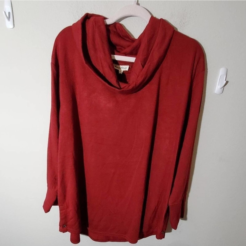 Jane & Delancey Super Soft Rust Colored Cowl Neck Sweater Plus Size‎ 2X, 3X